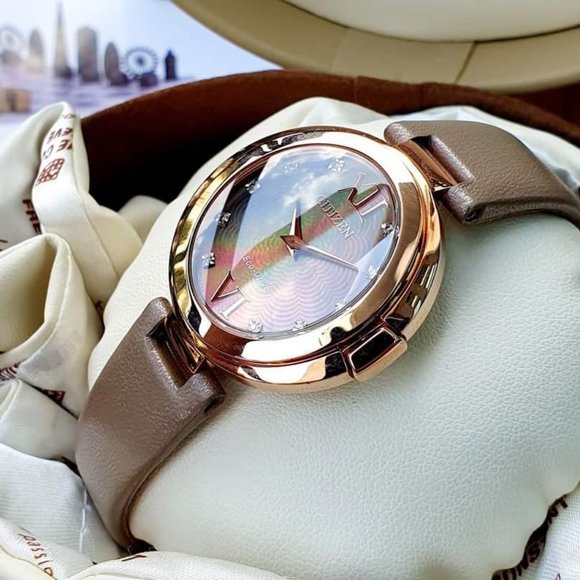 Citizen Diamond Stone 34mm Brown Watch main image 5